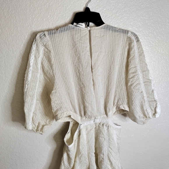 Sandro Alaya Cutout Seersucker Mini Dress Sz S - Picture 11 of 16